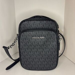 Michael Kors Jet Set Travel Flight Bag Medium Logo Chain Crossbody